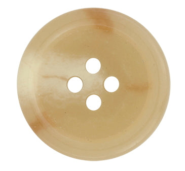 Regular Suit Buttons: round, light brown with four holes and a smooth, slightly shiny surface—perfect as replacement buttons for jackets or suits.