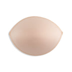 A single beige Padded Bra Cup Insert, oval-shaped with stitched edges, designed as a discreet bra padding enhancer, shown on a white background.