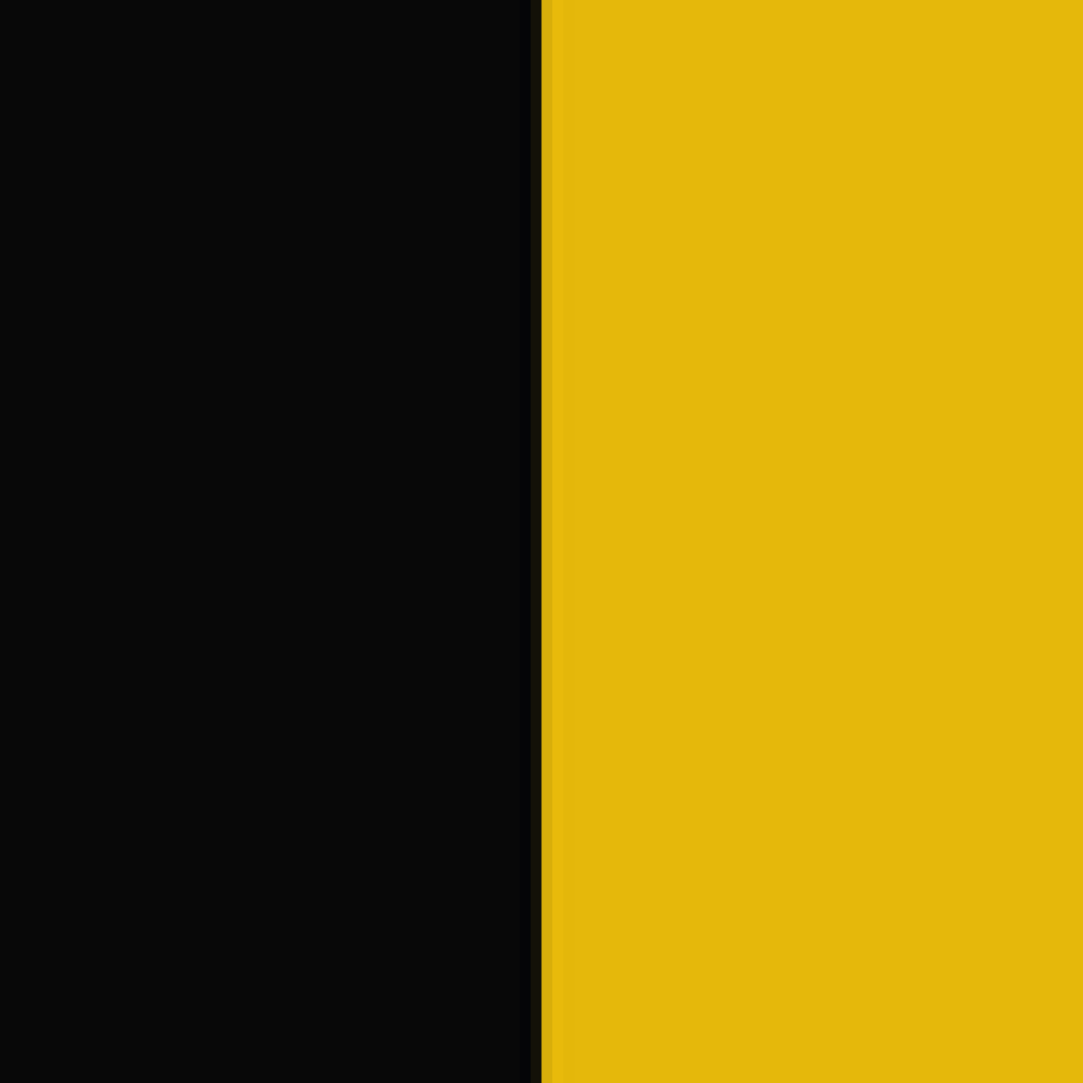 A vertical split with black on the left and yellow on the right, inspired by classic Tuxedo Shirt Studs and Cufflinks—ideal for those who value sleek design and timeless elegance.