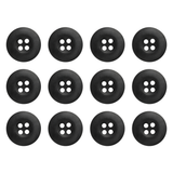 Twelve Tactical Buttons in black, each featuring four holes, are arranged in a 3x4 grid on a white background.