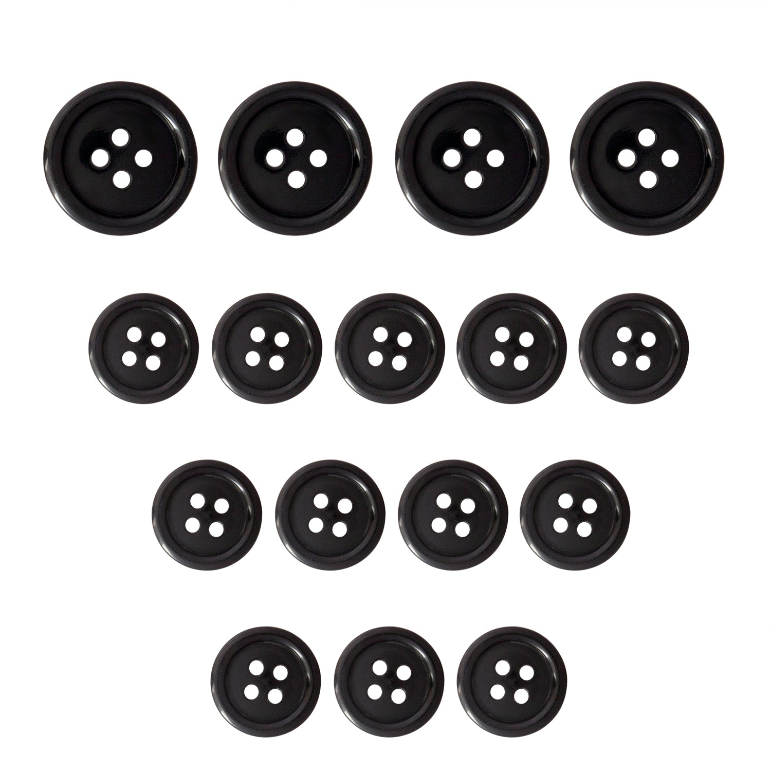 Standard Suit Buttons 16pc Set Includes 4 Buttons Measuring 19mm (3/4 ...