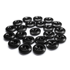 A 22-pack of Work Shirt Buttons, featuring black military spec buttons displayed on a white surface.