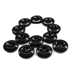 A pack of twelve durable Work Shirt Buttons, neatly arranged in a circle on a white background.