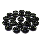 Twenty-seven black, round Work Pants Buttons arranged in a circle on a white background—perfect as replacement fasteners or for industrial work pants.