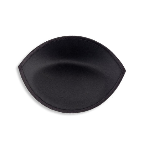 A single black Padded Bra Cup Insert with a curved, oval shape is shown on a white background.