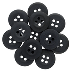 A cluster of round, four-hole Khakis, Chinos and Casual Cotton Pant Buttons—perfect replacements for nylon sewing projects or sturdy khaki pants.