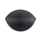 Black, oval-shaped Padded Bra Cup Inserts with stitched edges, shown from above on a white background—perfect for those wanting added lift or improved shape with bra padding enhancers.
