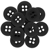 A group of Suspender Brace Pant Buttons in black, displayed in an overlapping circular pattern against a white background.