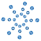 Twenty-four Replacement Shirt Buttons with a matte finish, arranged in a starburst pattern on a white background.