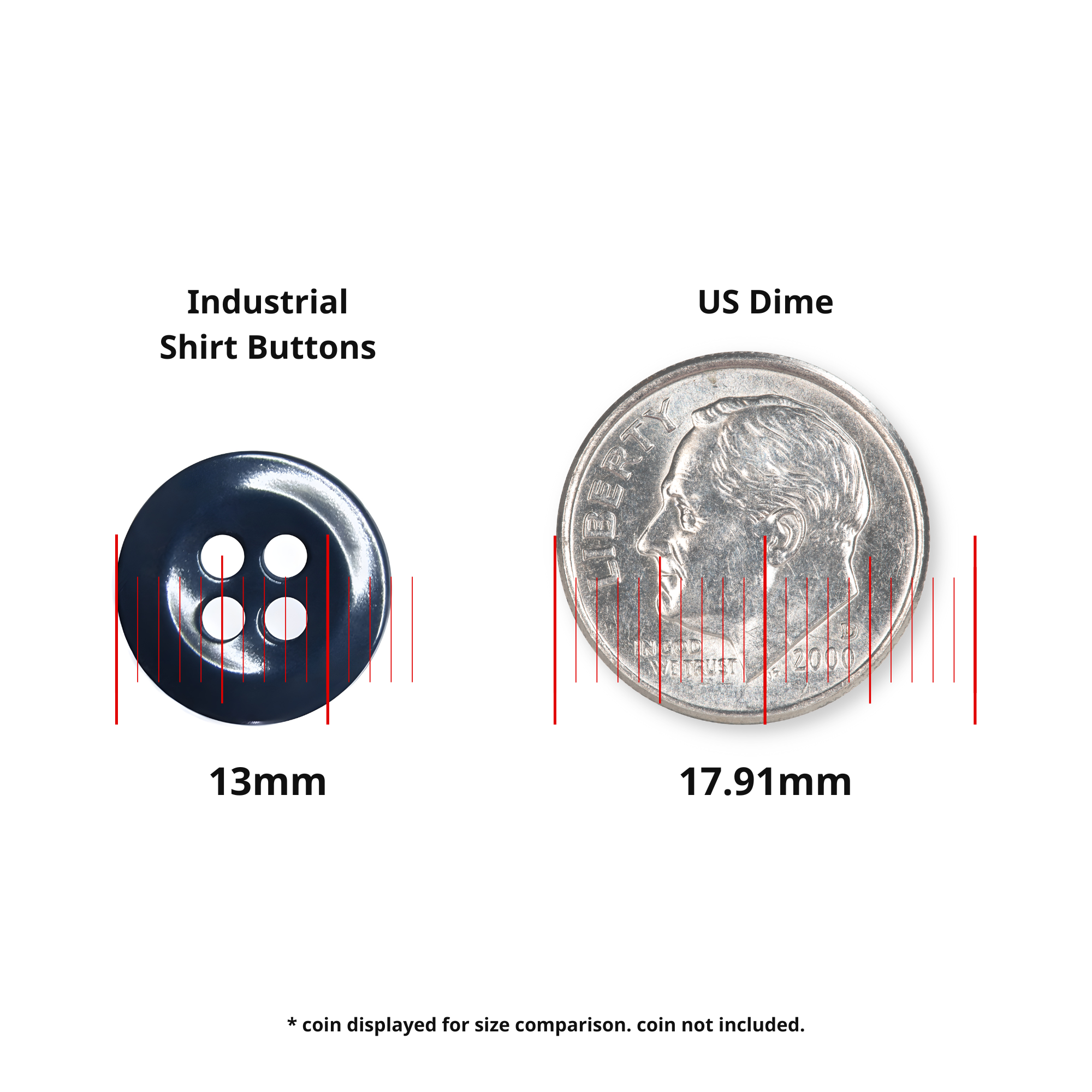 Work Shirt Buttons 12 Pack