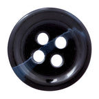 The Standard Suit Buttons feature a shiny black finish, four holes, and a subtle diagonal streak—ideal replacements for black blazers.