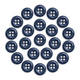 Twenty-two Work Shirt Buttons are arranged in a circular pattern on a white background.