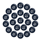 Twenty-two durable work shirt buttons arranged in a circle on a white background. Product: Work Shirt Buttons 22 Pack.