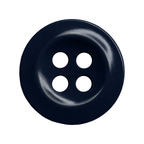 The Work Shirt Buttons 22 Pack features dark navy blue, four-hole buttons on a white background, perfect as durable replacements for industrial work shirt buttons.