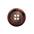 Luxury Suit Buttons: Brown, four-hole with a glossy finish and subtle lighter streaks—perfect for adding an elegant touch to any suit.
