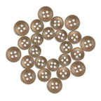 Twenty-four Replacement Shirt Buttons with a matte finish are arranged in a circular, flower-like pattern on a white background.