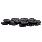 Standard Suit Buttons in dark brown, ideal as replacement buttons for suits or black blazers, scattered on a white background.