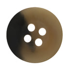 A round, shiny brown nylon "Khakis, Chinos and Casual Cotton Pant Button" with four center holes, ideal as a replacement for pants, shown against a white background.
