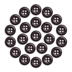 Twenty-two durable Work Shirt Buttons arranged in a circular pattern on a white background.