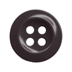 The Work Shirt Buttons 12 Pack features black, round, four-hole buttons on a white background—perfect as durable replacement shirt buttons or for industrial work shirts.