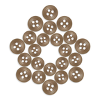 Twenty-one Replacement Shirt Buttons with an anti-glare matte finish are arranged in a star or pentagon shape on a white background.