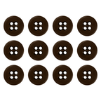 Twelve Suspender Brace Pant Buttons in brown, arranged in a 3x4 grid on a white background.