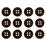 Twelve Suspender Brace Pant Buttons in brown, arranged in a 3x4 grid on a white background.