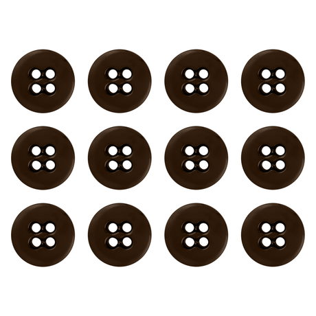 Twelve Suspender Brace Pant Buttons in brown, arranged in a 3x4 grid on a white background.