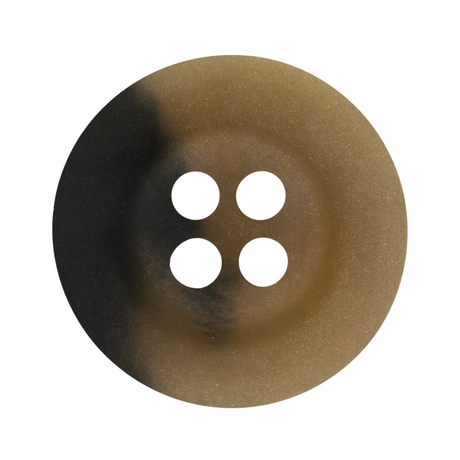 The Khakis, Chinos and Casual Cotton Pant Button is a round, four-hole button with a brown gradient and dark left-side shadow, ideal for replacing black pant buttons. Displayed on a white background.