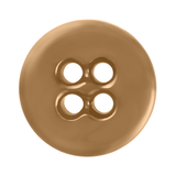 A brown, four-hole Suspender Brace Pant Button shown from above on a white background, ideal for military spec suspenders or classic button-on suspenders.