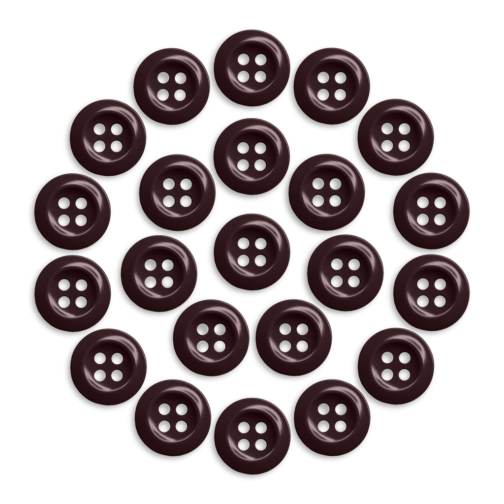 Twenty-two Work Shirt Buttons from the 22 Pack are arranged in a circular pattern on a white background.