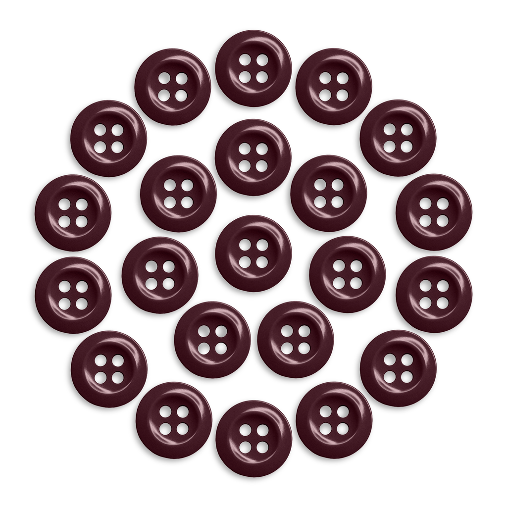 Twenty-two Work Shirt Buttons from a 22 Pack are arranged in a circle on a white background.