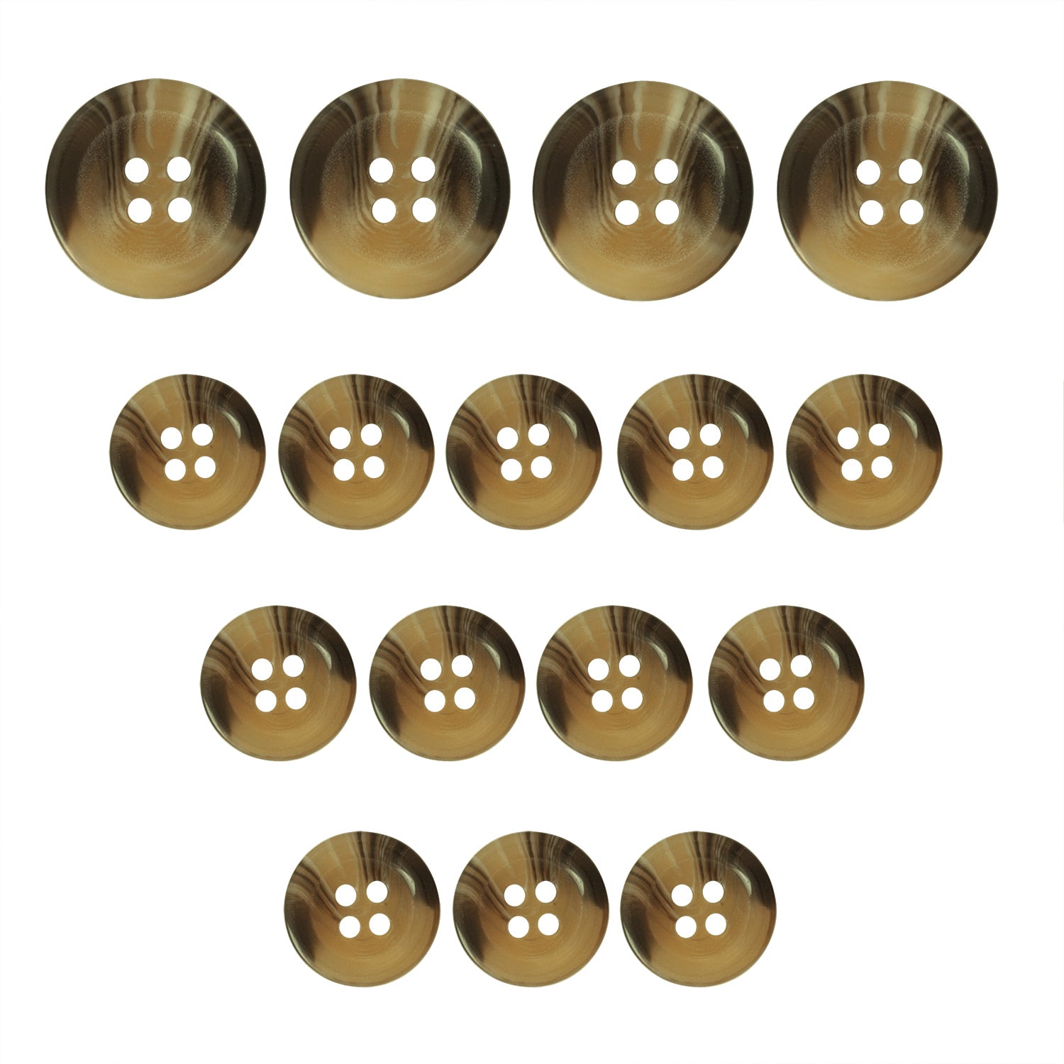 Standard Suit Buttons with holes, ideal as replacement buttons for your black blazer.