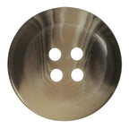 Standard Suit Buttons: Four-hole, round, glossy brown button with a subtle sheen—ideal as a replacement for your suit or black blazer.