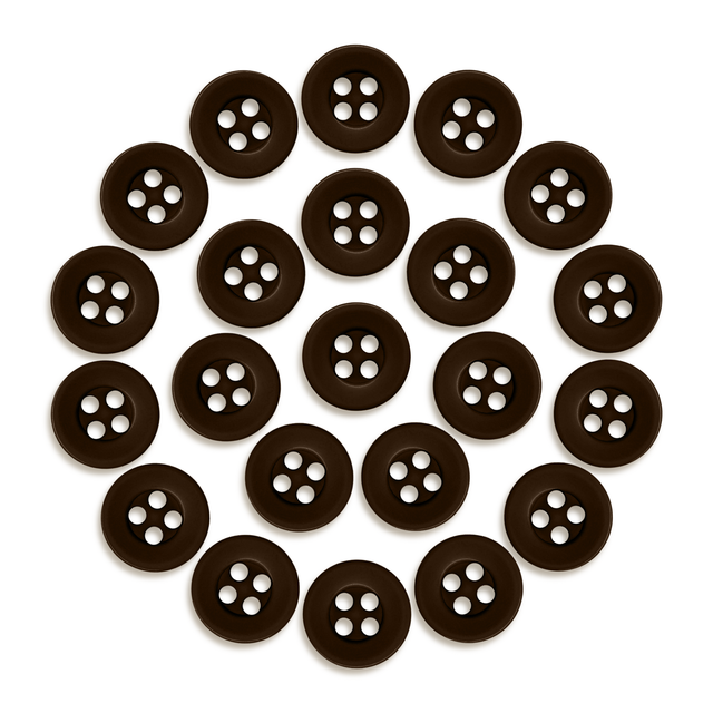 Twenty-four Workshop Uniform Shirt Buttons made of durable nylon, arranged in a neat circle on a white background—ideal for workshop uniforms.