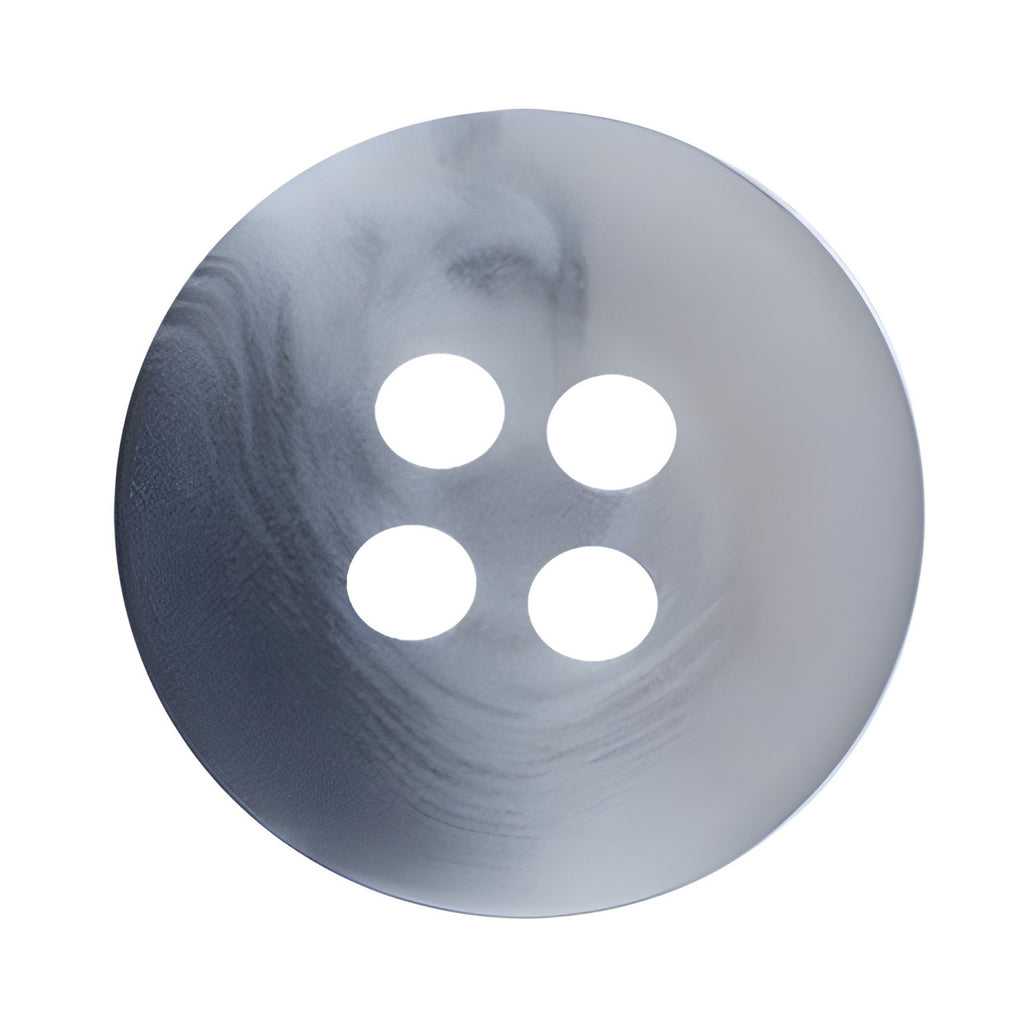 Khakis, Chinos and Casual Cotton Pant Buttons: Round, metallic with a brushed texture and four holes—perfect as sturdy replacements for pants or DIY projects needing durable khaki buttons.