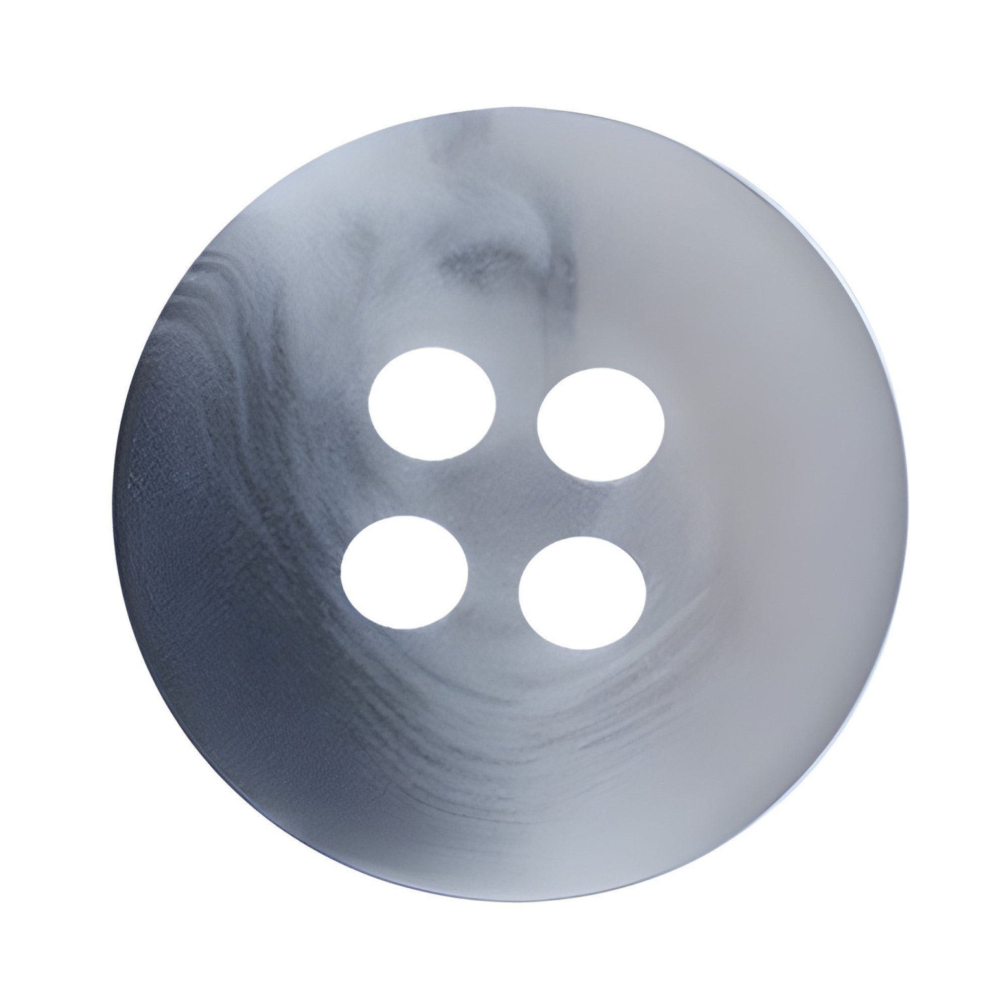 Khakis, Chinos and Casual Cotton Pant Buttons: Round, metallic with a brushed texture and four holes—perfect as sturdy replacements for pants or DIY projects needing durable khaki buttons.