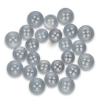 Twenty-four Replacement Shirt Buttons with a matte finish are arranged in a circular pattern on a white background.