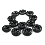 A set of Work Shirt Buttons 12 Pack, arranged in a question mark shape, displayed on a white background.