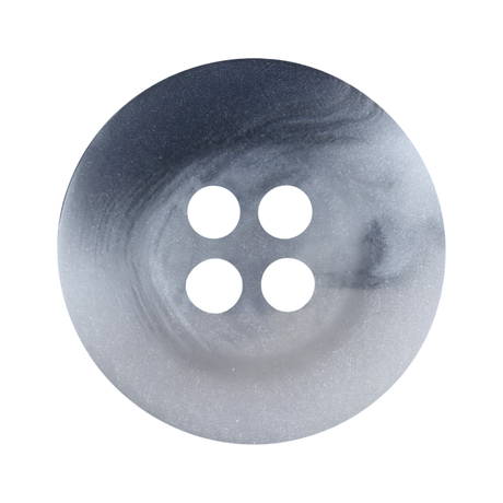 Round, marbled gray Khakis, Chinos and Casual Cotton Pant Button with four holes, shown on a white background.
