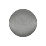A round, gray fabric-covered Tuxedo Suit Button displayed on a white background, echoing the style of classic tuxedo buttons.