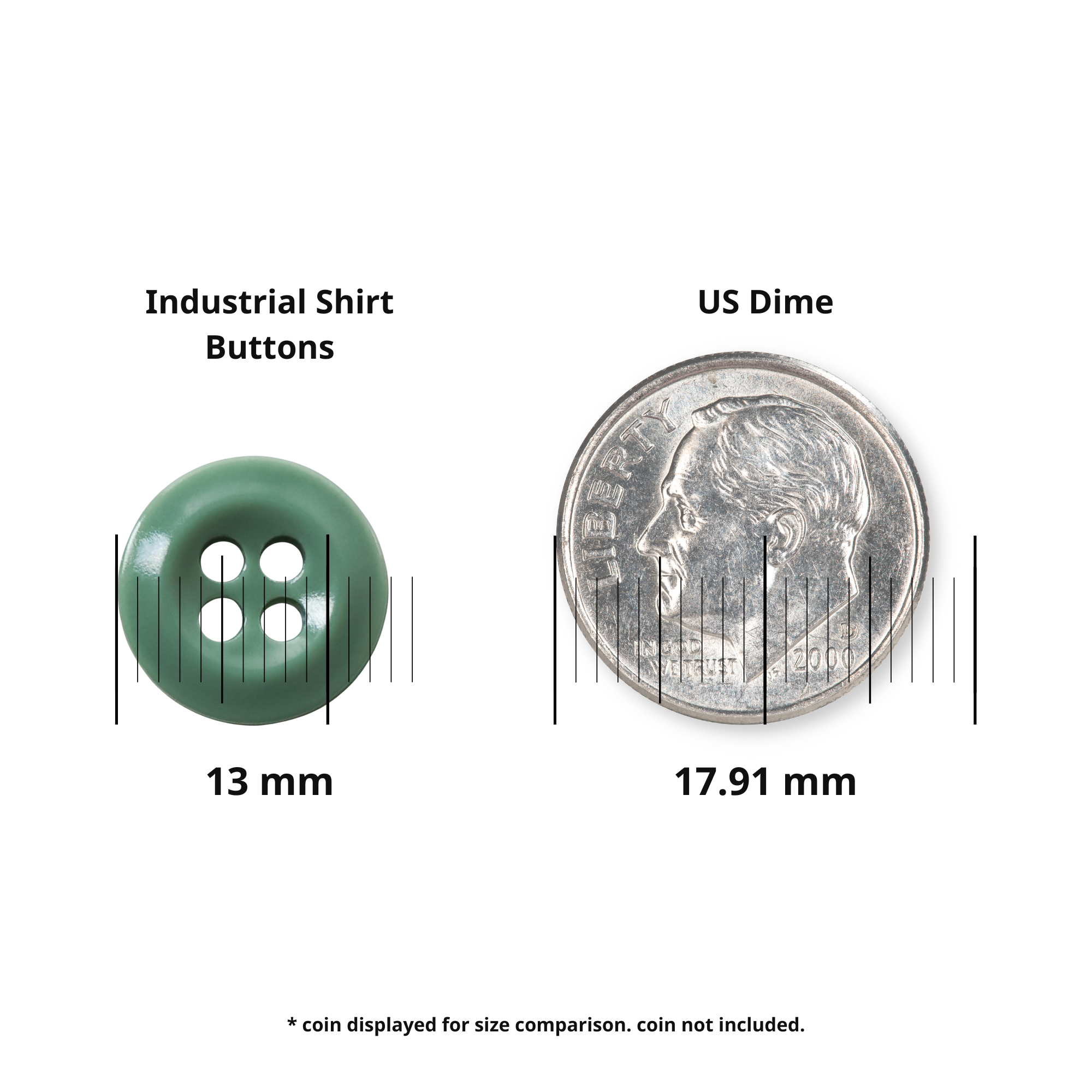 Work Shirt Buttons 22 Pack