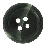 Standard Suit Buttons: Black, round with four holes and a subtle white streak—perfect as replacement buttons for a black blazer.
