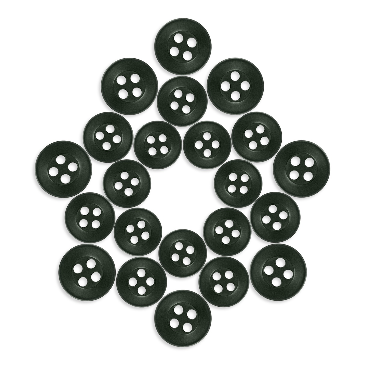Replacement Shirt Buttons—green, durable, and star-patterned on a white background—are perfect for any tailor's kit.