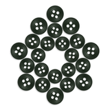 Replacement Shirt Buttons—green, durable, and star-patterned on a white background—are perfect for any tailor's kit.