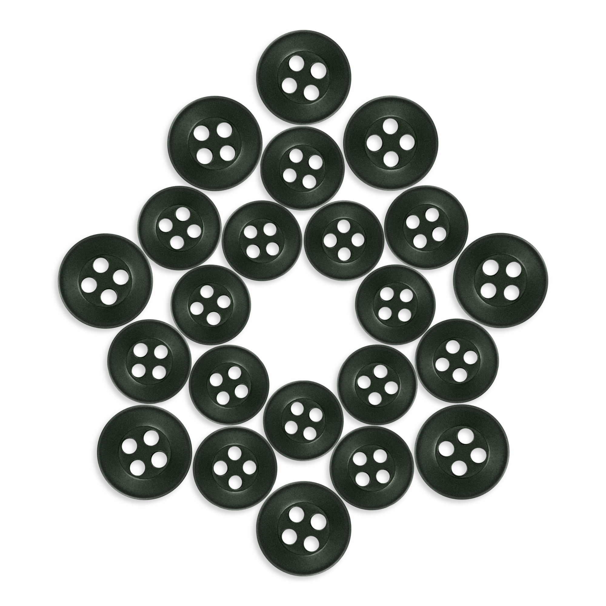 Replacement Shirt Buttons—green, durable, and star-patterned on a white background—are perfect for any tailor's kit.