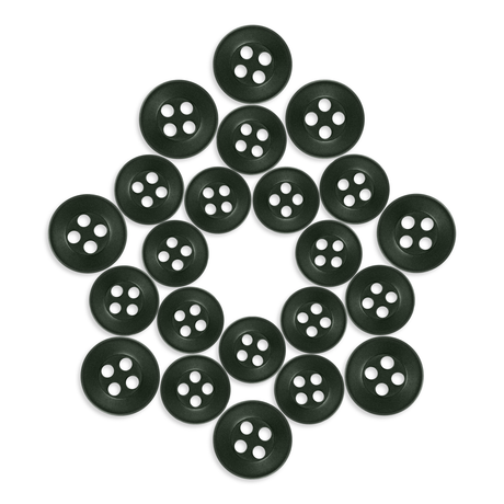Replacement Shirt Buttons—green, durable, and star-patterned on a white background—are perfect for any tailor's kit.