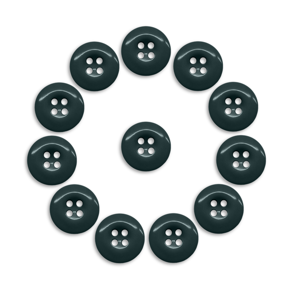 Twelve Work Pants Buttons are arranged in a circle on a white background, perfect as replacement fasteners or for industrial work pants.