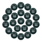 Twenty-four Work Pants Buttons in dark green are arranged in a circular pattern on a white background.