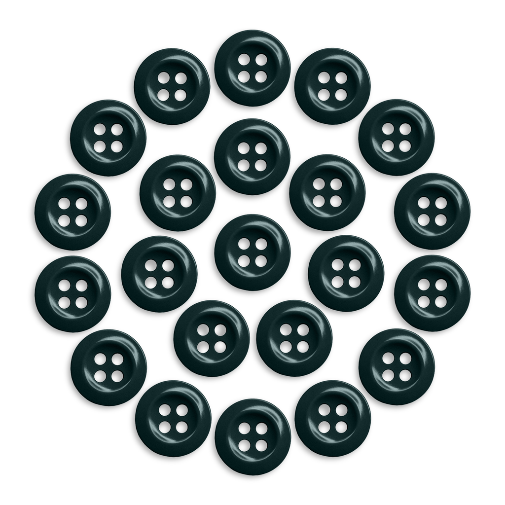 The Work Shirt Buttons 22 Pack features durable replacement buttons arranged in a neat circle pattern on a white background.